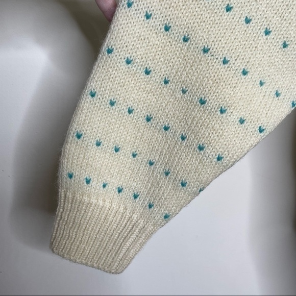 Vintage ALPS Fair Isle Wool button down sweater dead stock medium - Picture 4 of 9